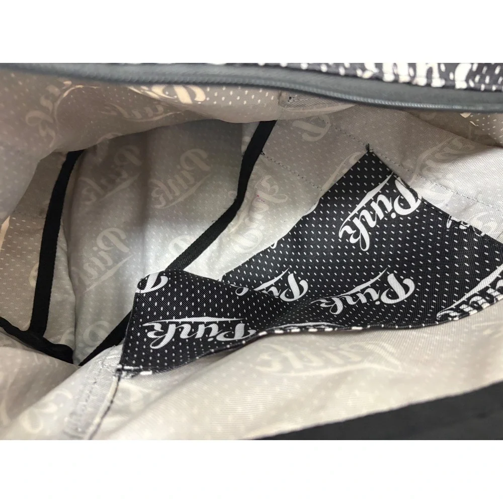 VICTORIA SECRET PINK DUFFLE TOTE / GYM BAG, TRAVEL CARRY ON BLACK